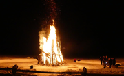 Winter bonfire